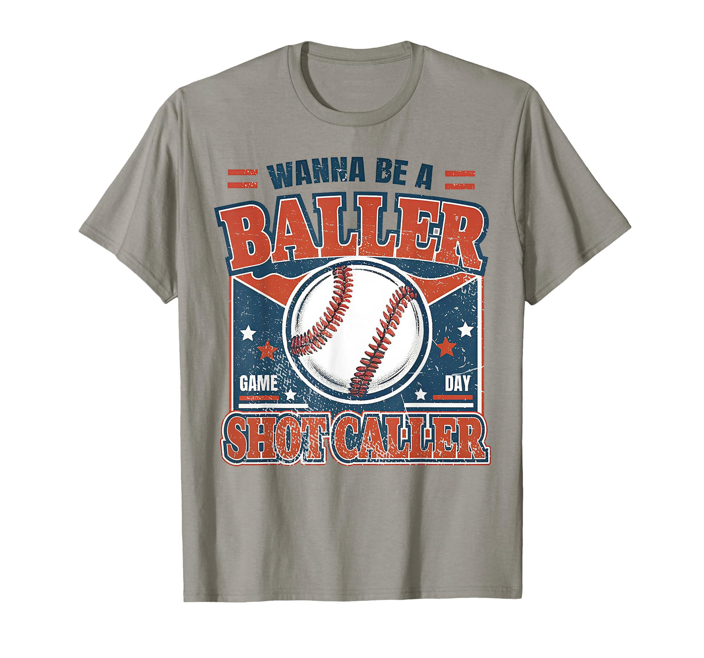 Wanna Be A Baller Shot Caller Retro Baseball T-Shirt