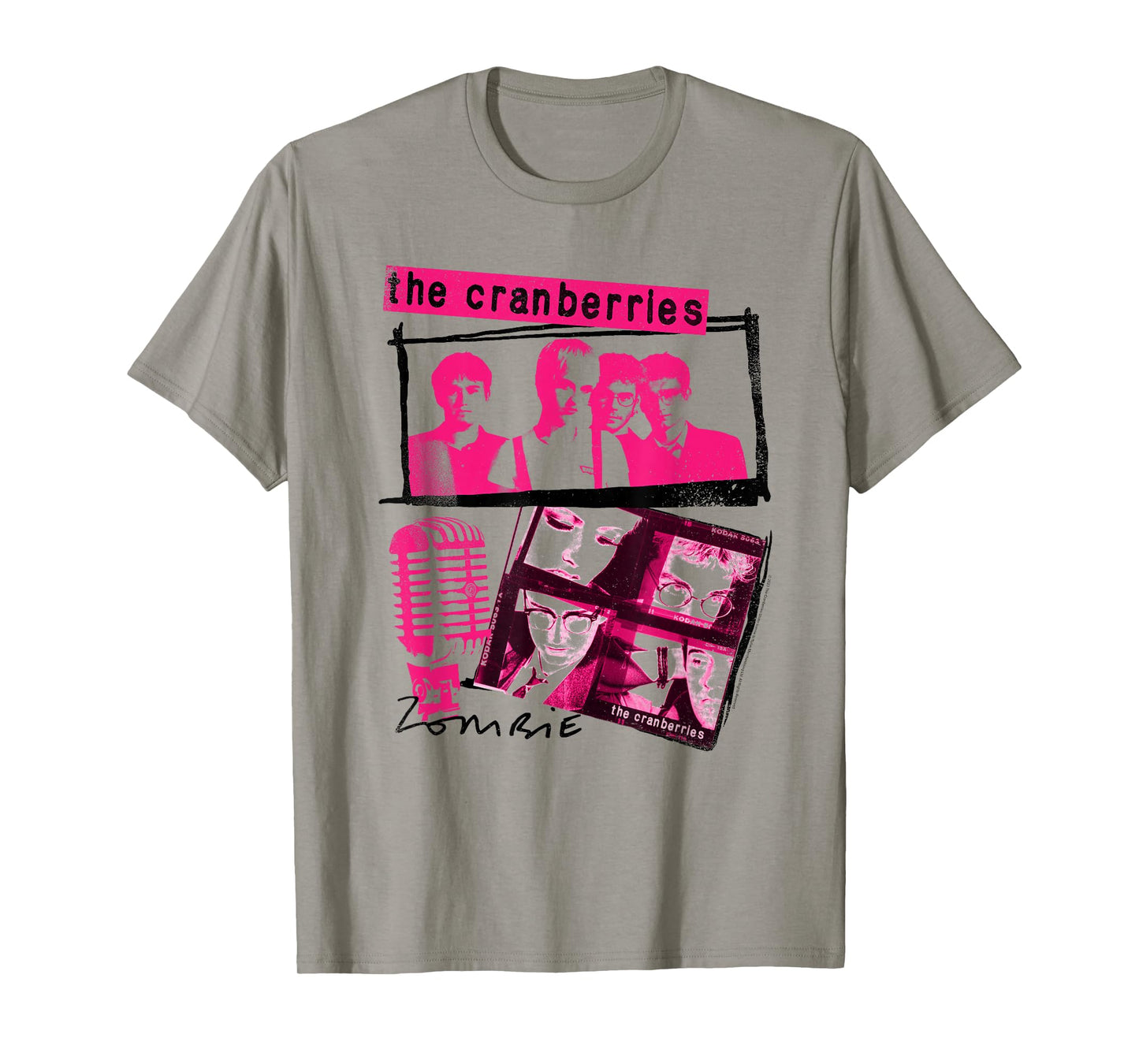 The Cranberries Pink and Black Collage Vintage Band T-Shirt