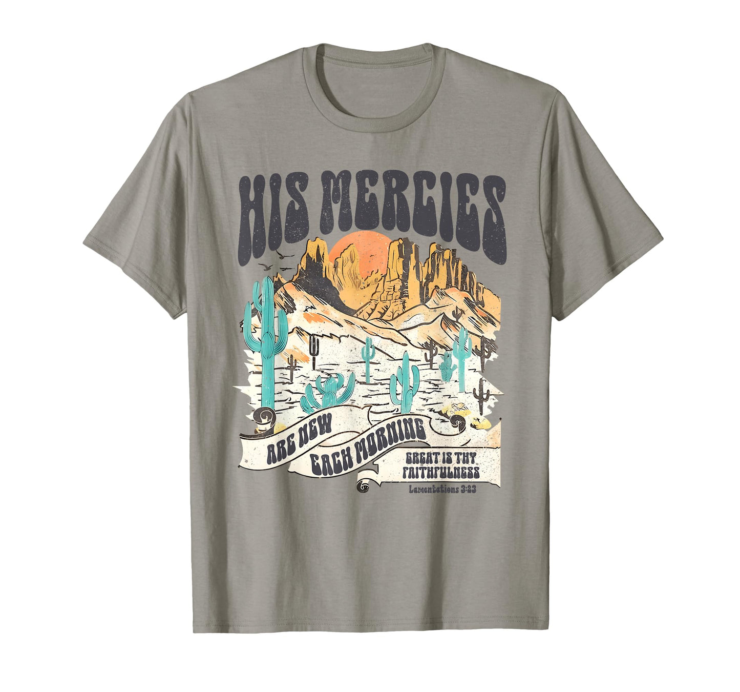 Boho Christian Bible Verse His Mercies Are New Each Morning T-Shirt