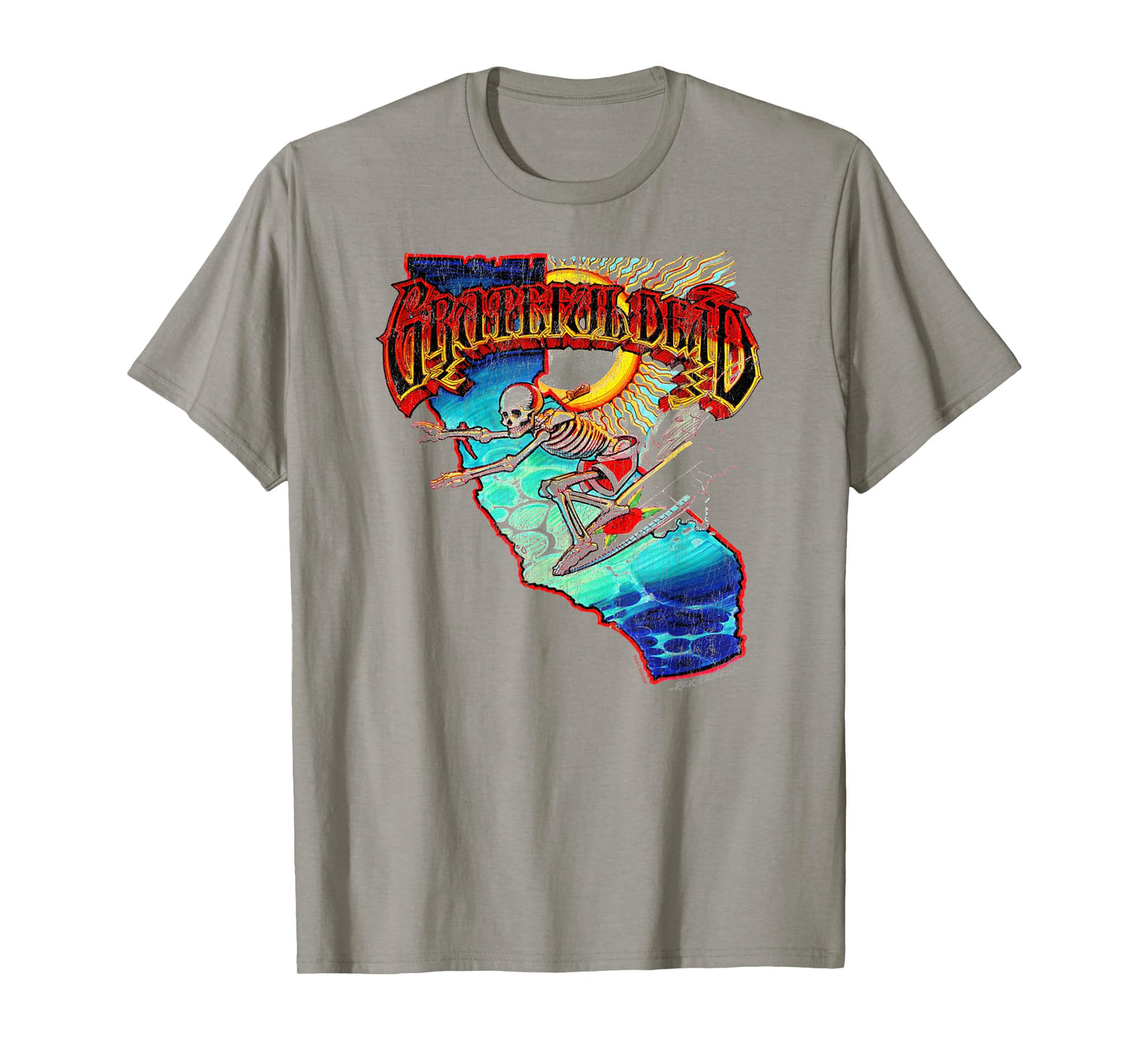Grateful Dead Surfing California Skeleton Vintage Band T-Shirt