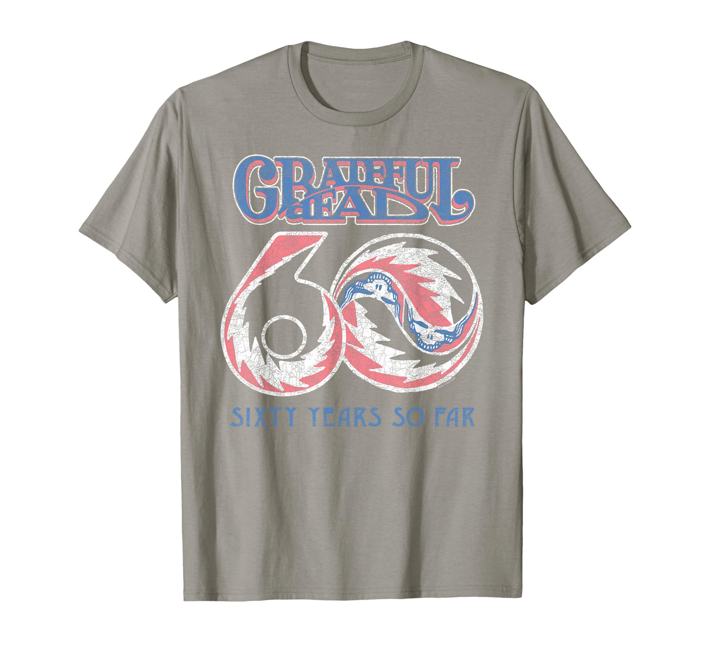 Grateful Dead 60 Years Stealie Swirls Vintage Band T-Shirt
