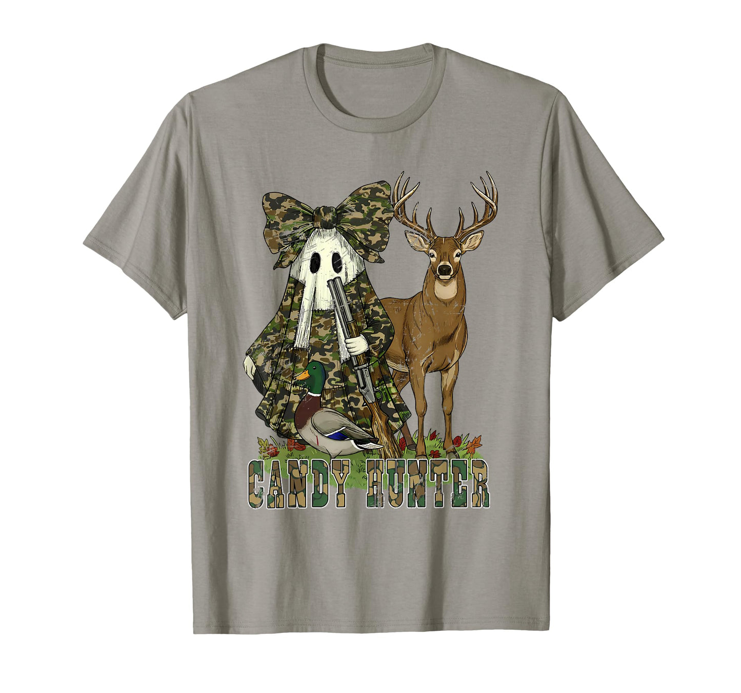 Candy Hunter Camouflage Camo Ghost Hunting Season Halloween T-Shirt