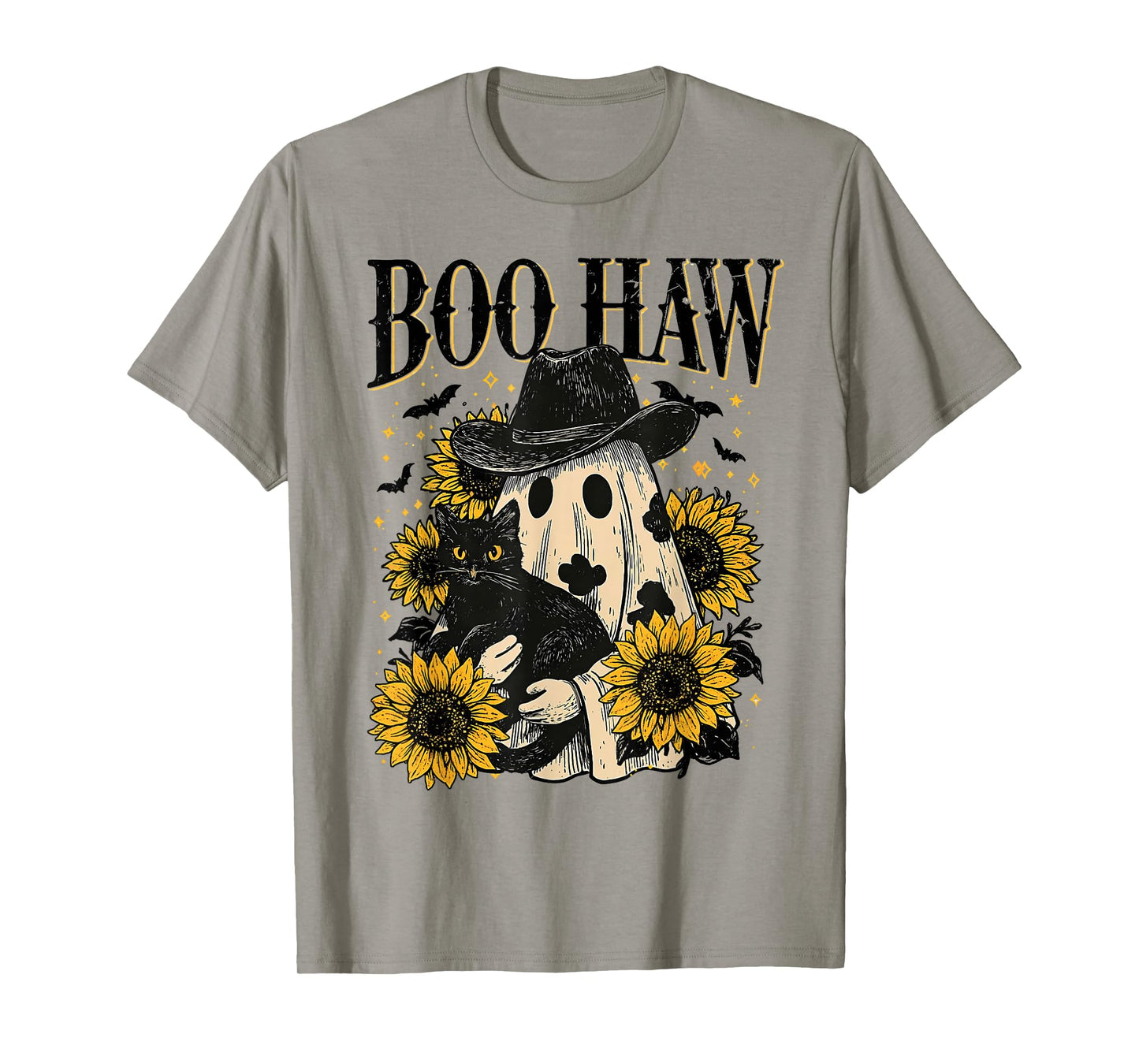 Boo Haw Retro Western Halloween Cowgirl Ghost Howdy Pumpkin T-Shirt