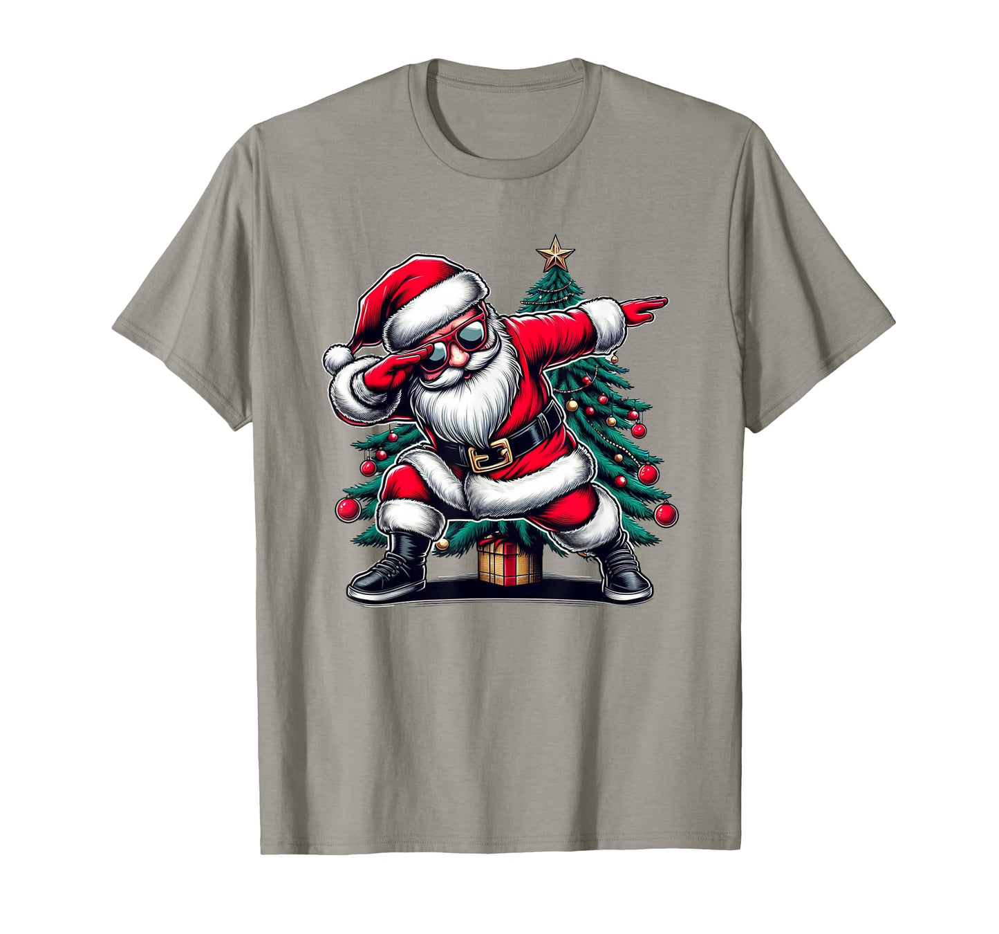 Dabbing Santa Claus Christmas Tree Funny Xmas Dab Boys Kids T-Shirt
