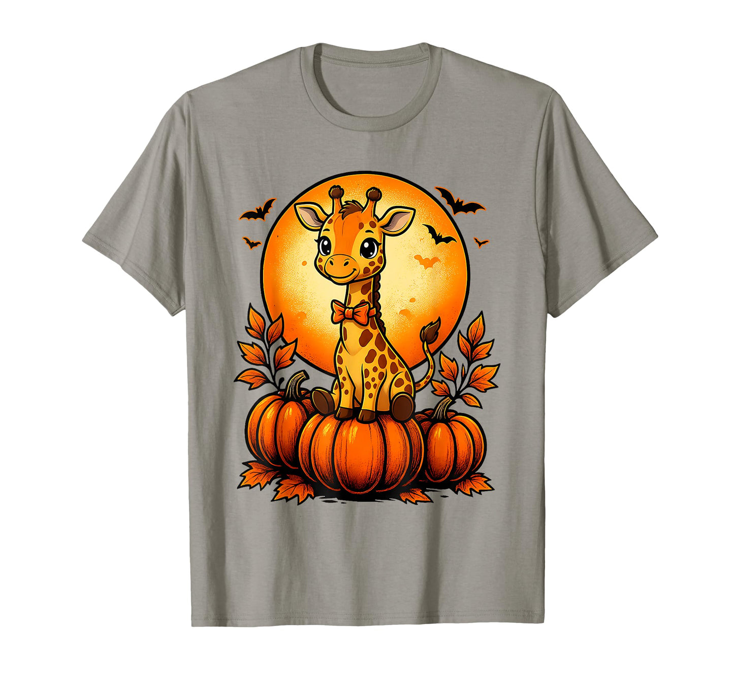 Retro Giraffe Lovers Pumpkin Halloween Fall Autumn Season T-Shirt