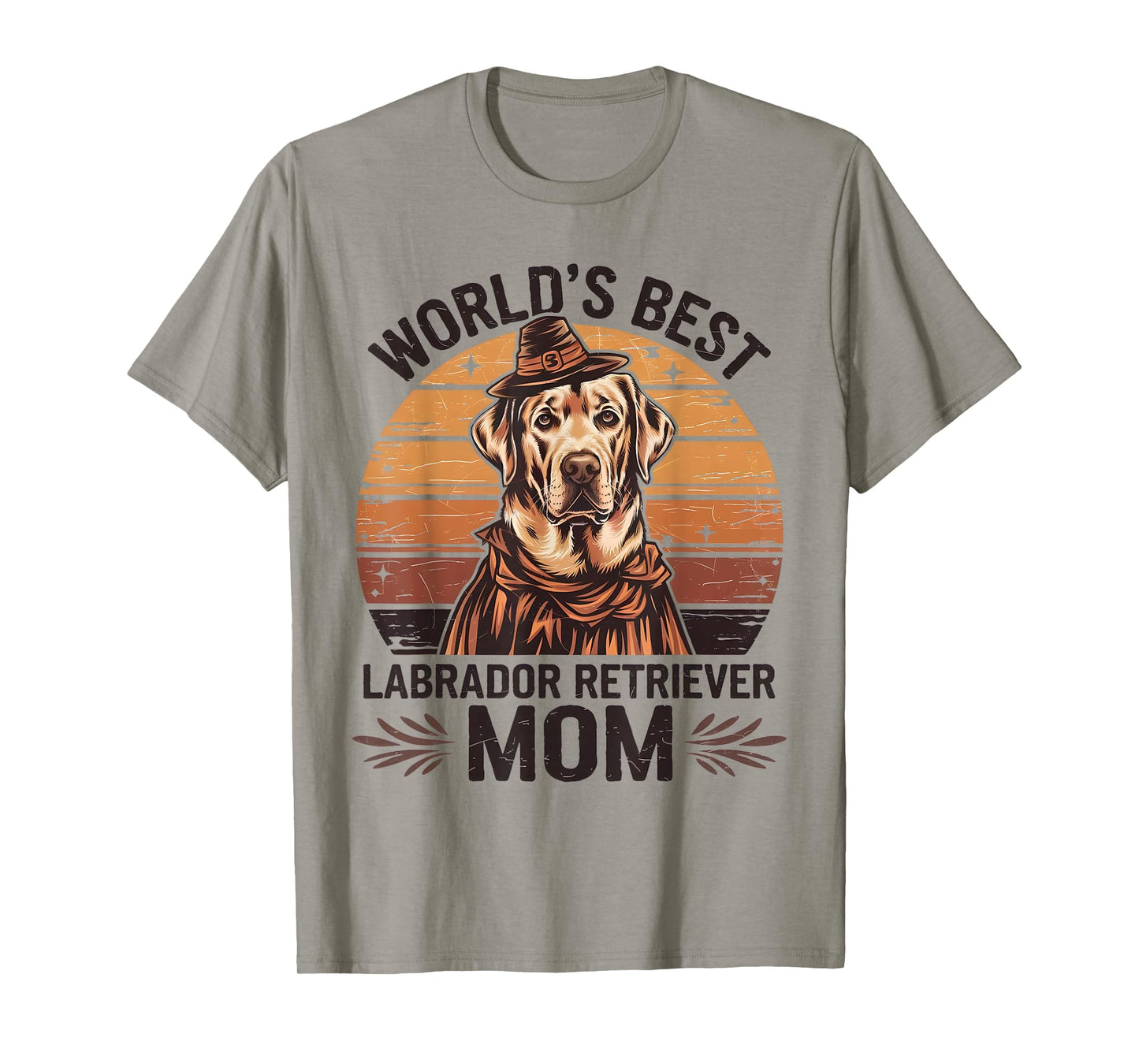 Vintage Halloween Dog World's Best Labrador Retriever Mom T-Shirt