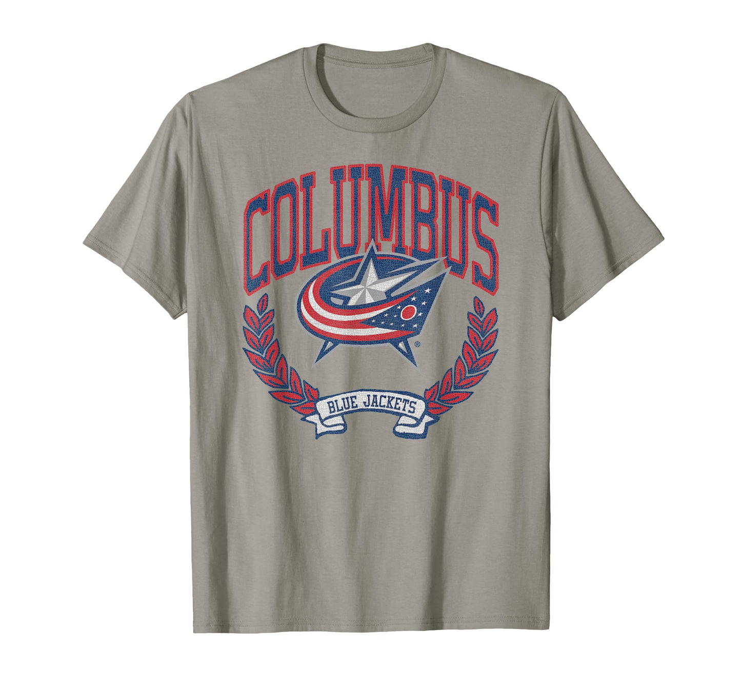 Columbus Blue Jackets Vintage Victory Gray Licensed T-Shirt