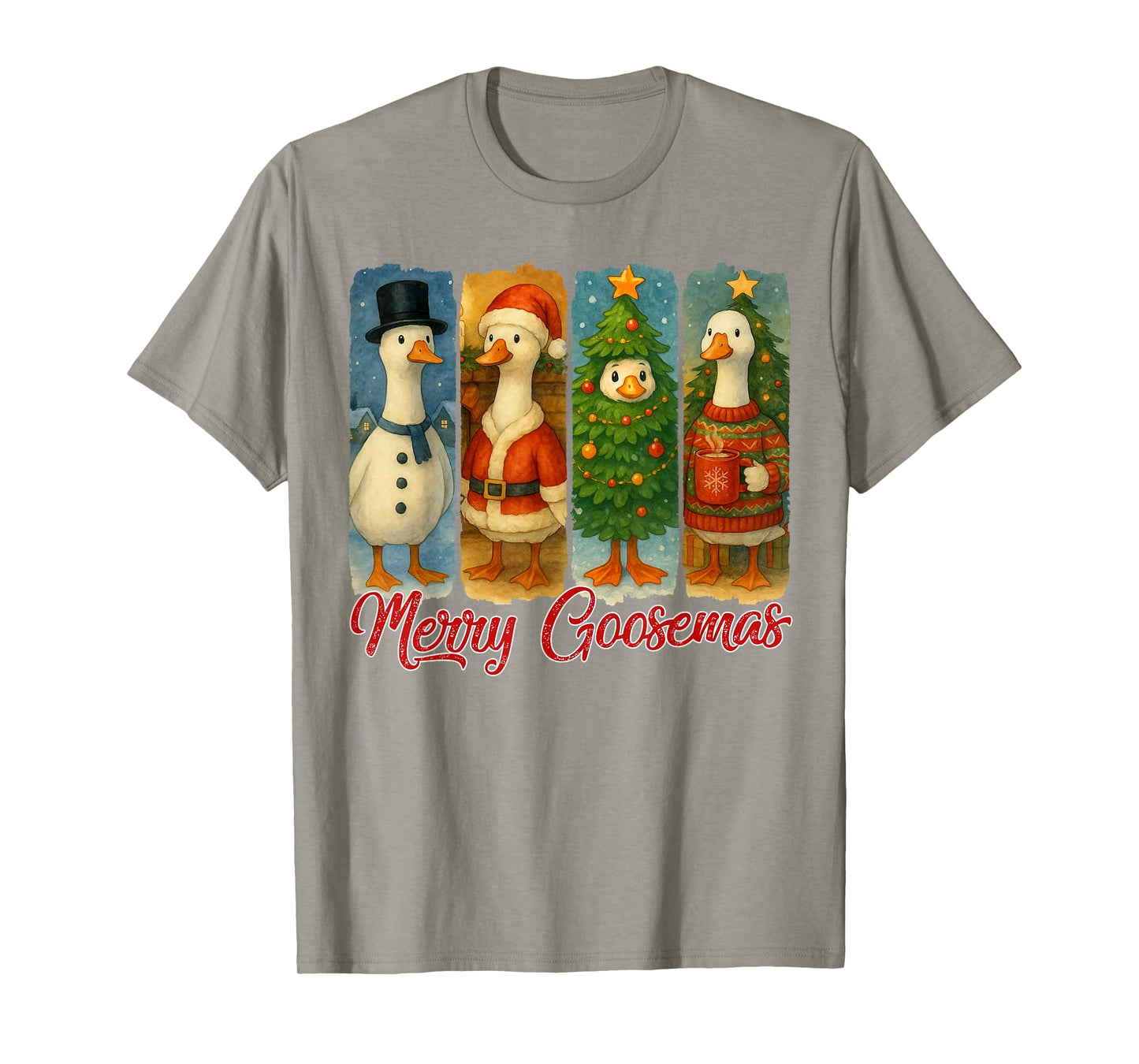 Christmas Lover Xmas Vibes Silly Goose Merry Goosemas T-Shirt