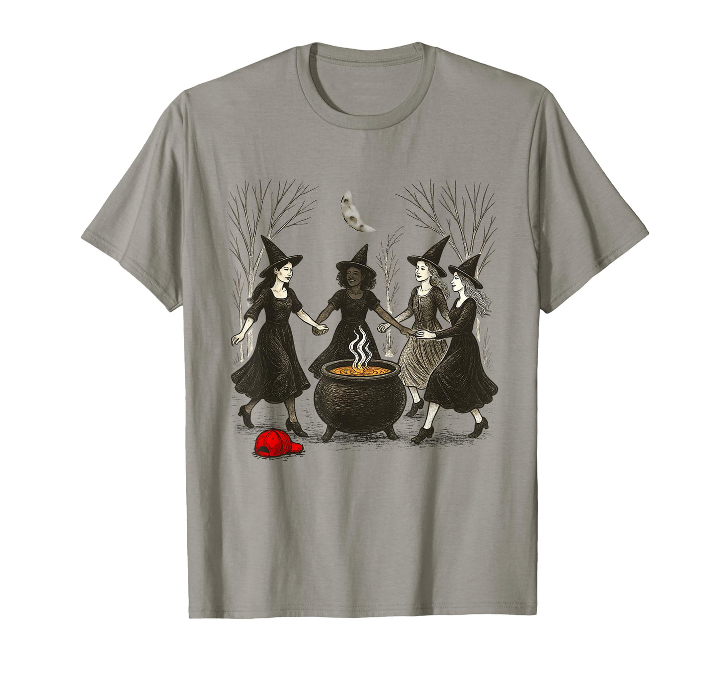 Feminist Witch Halloween Anti Trump Black Asian Latino Women T-Shirt