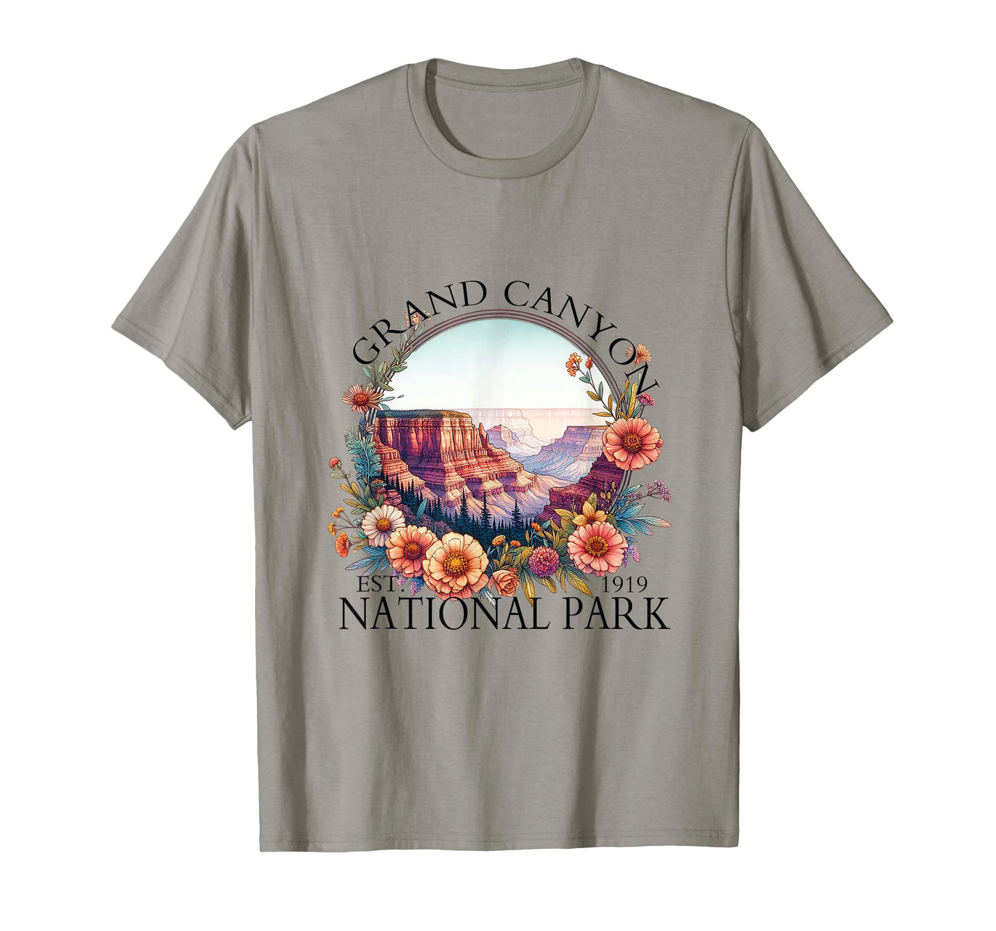 Floral Grand Canyon National Park Hiking Camping Outdoor T-Shirt