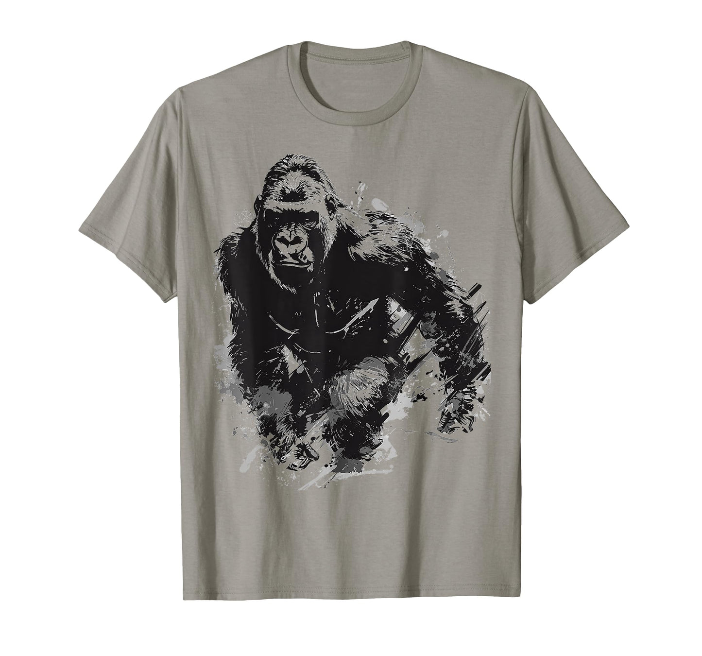 Gorilla Art Abstract Animal Painting Graphic Gorilla T-Shirt