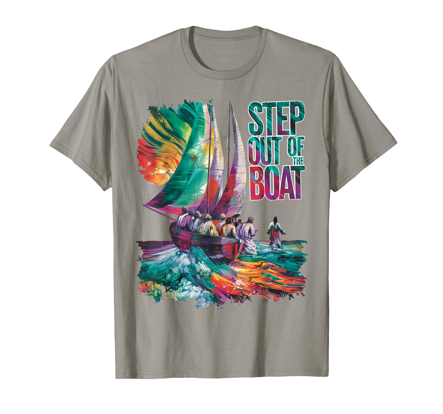 Step Out of the Boat (Peter walks on water) T-Shirt