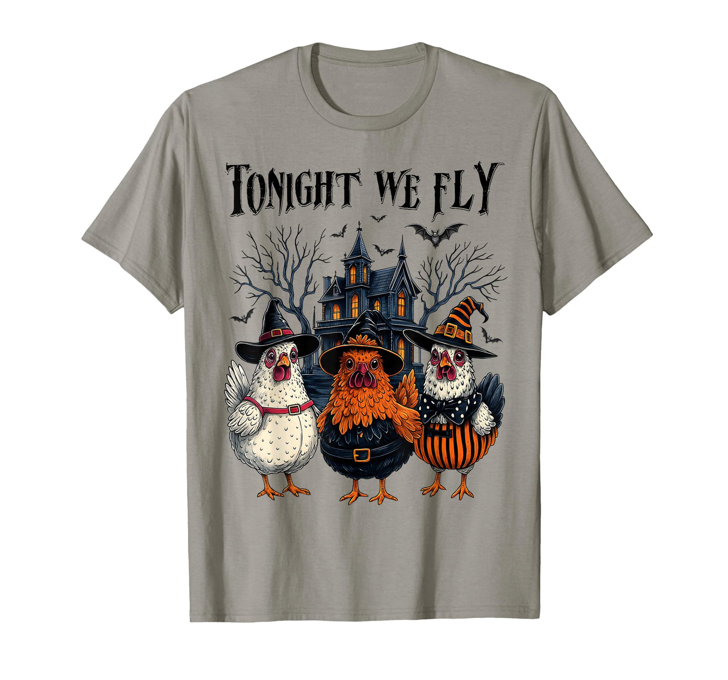 Tonight We Fly Funny Chicken Spooky Season Farm Halloween T-Shirt