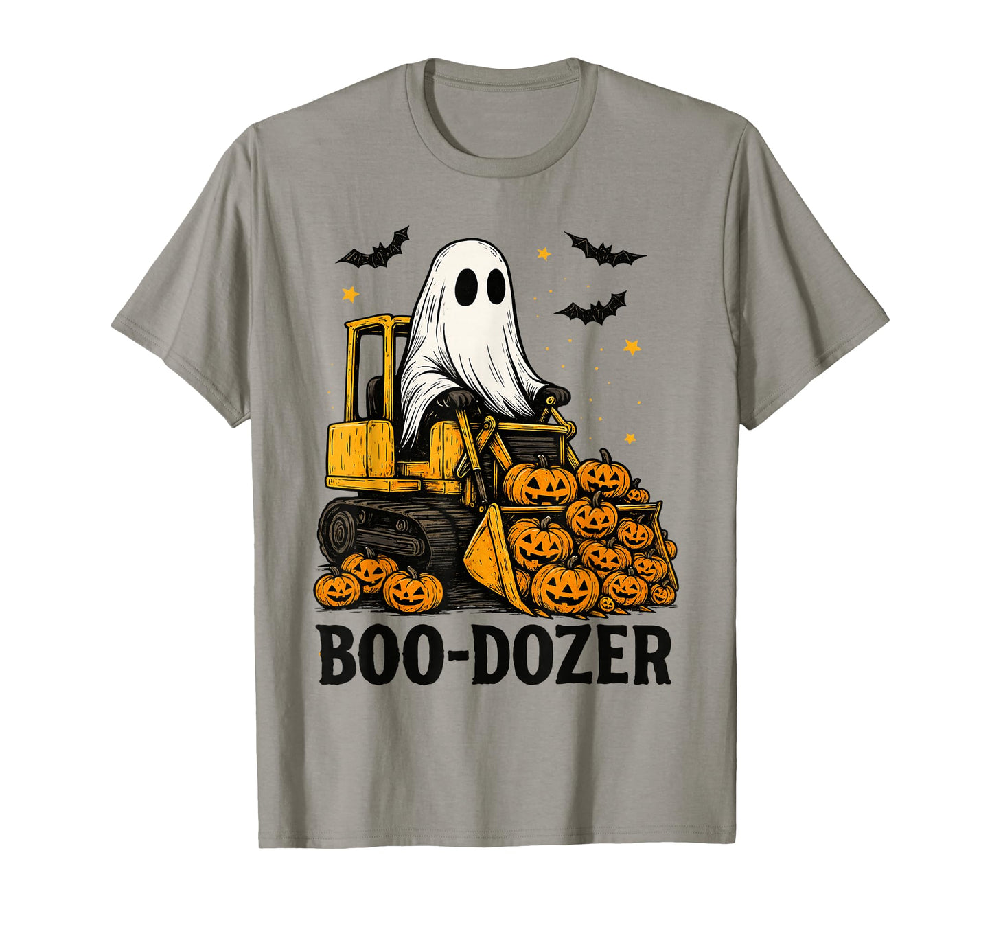 Funny Halloween Boo-Dozer Ghost Trucks Costume Party Kids T-Shirt