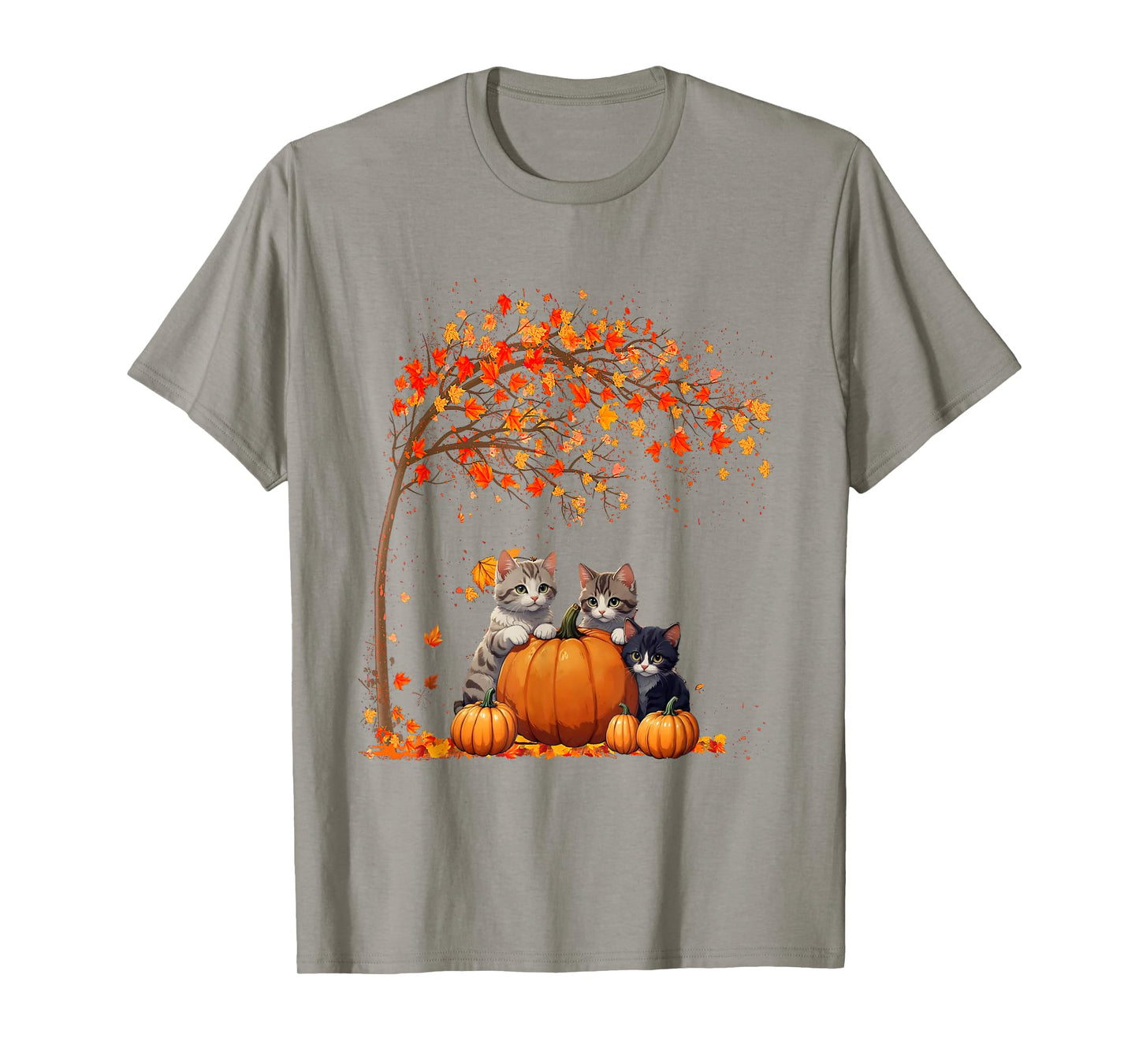 It's Fall Y'all Cat Leaf Fall Tree Hello Autumn Thanksgiving T-Shirt