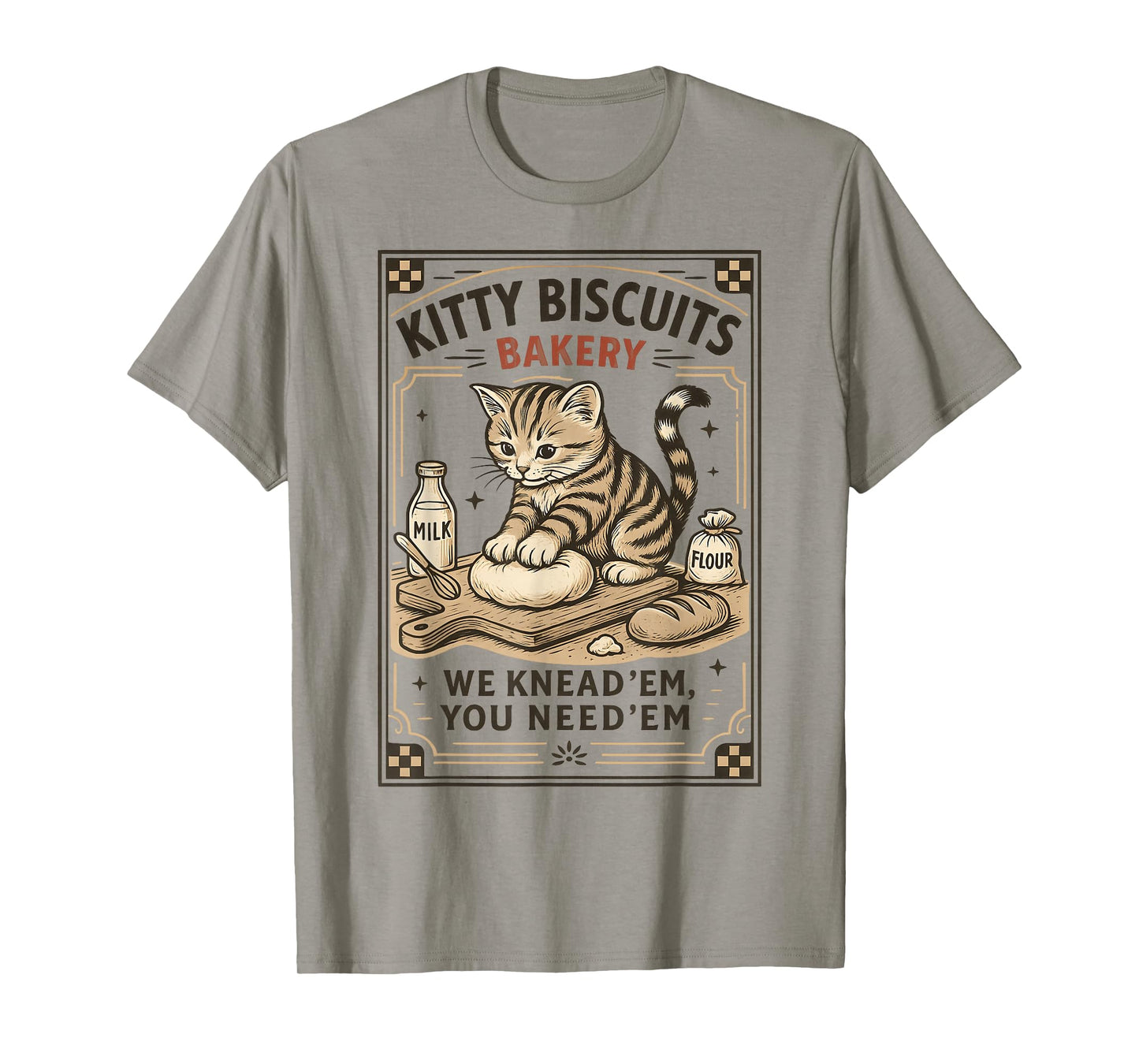 Funny Kitty Biscuits Bakery cat Lover kiten Baker T-Shirt