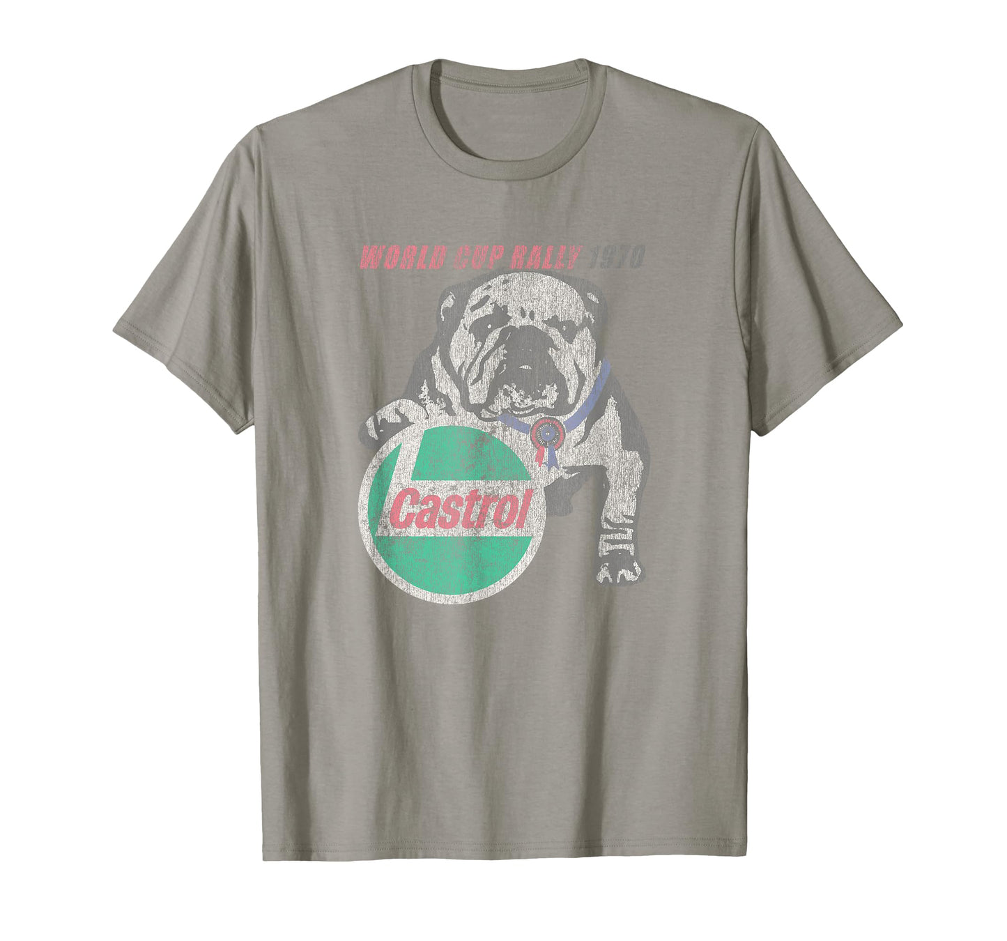 Castrol Vintage Logo T-Shirt - Men's Unisex Adults White Small Classic Fit Short Sleeve Crew Neck T-Shirt