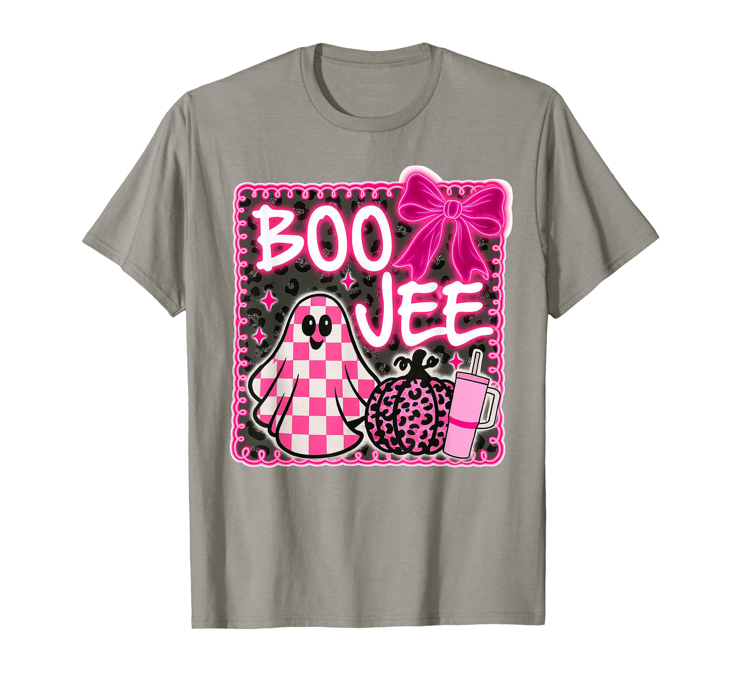 Boojee Halloween Boo Ghost Coquette Pumpkin Spooky Vibes T-Shirt