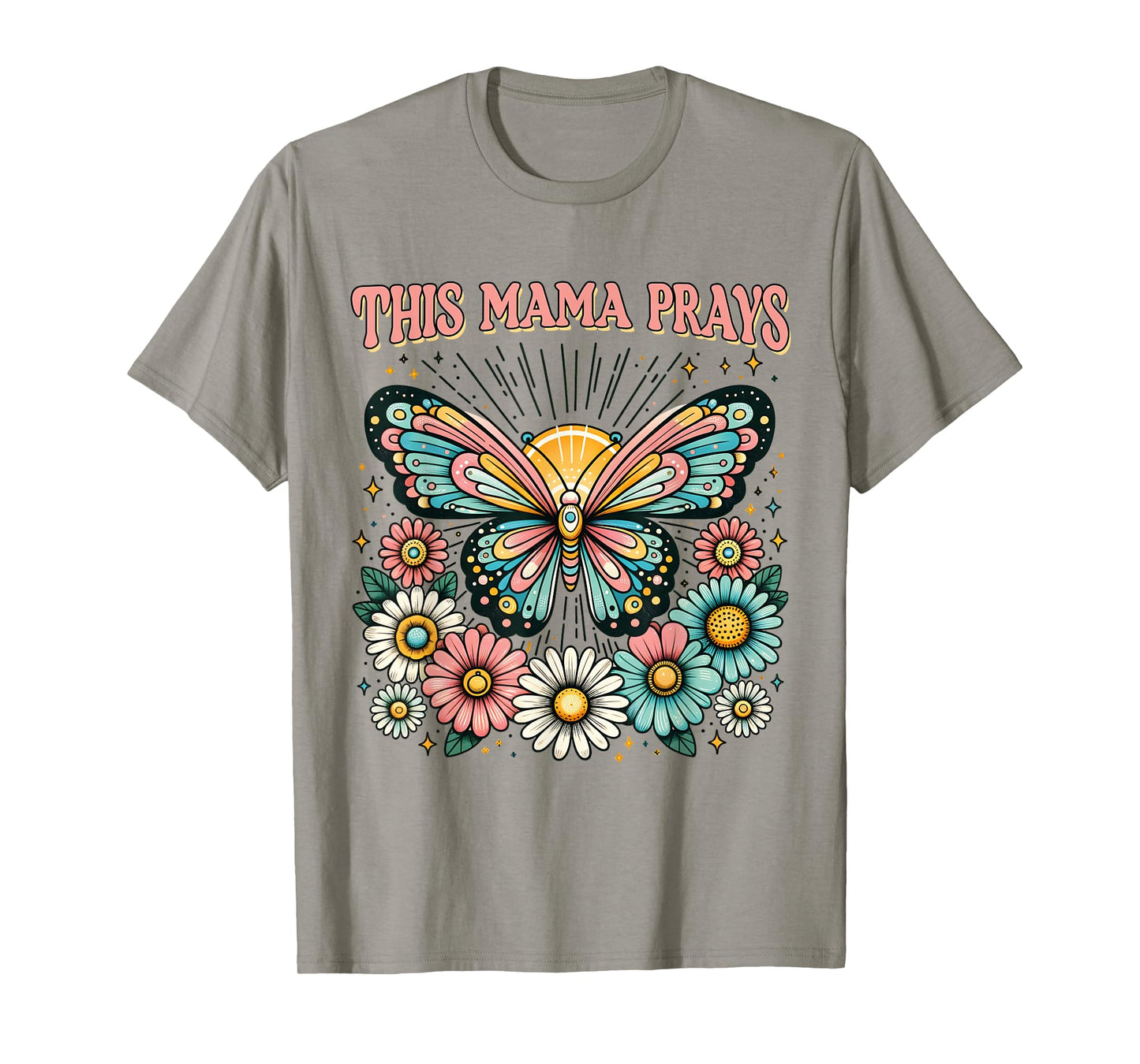 This Mama Prays Christian Mommy Faith Mother's Day T-Shirt