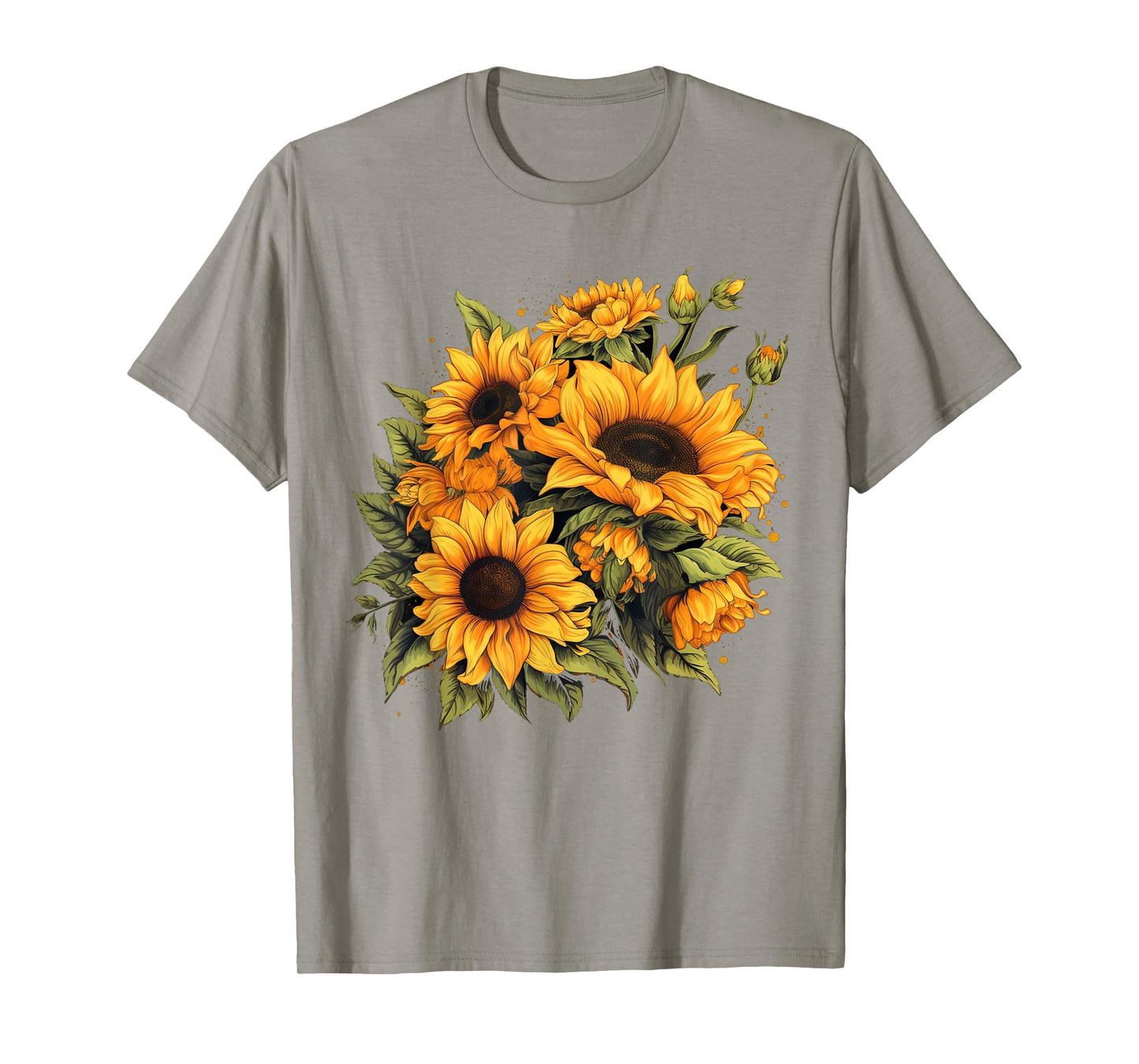 Yellow Sunflowers Cute summer flowers Floral Positivity T-Shirt for Men Women Girls Kids