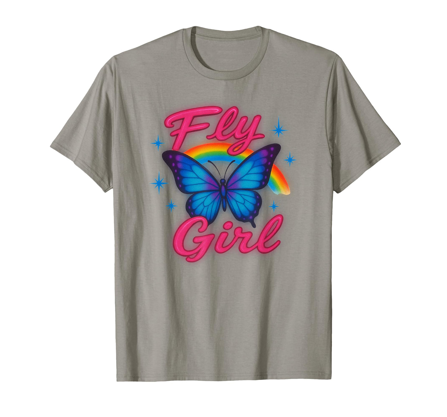 Airbrush Butterfly Y2k Vintage 2000s, Retro Nerd Aesthetic T-Shirt