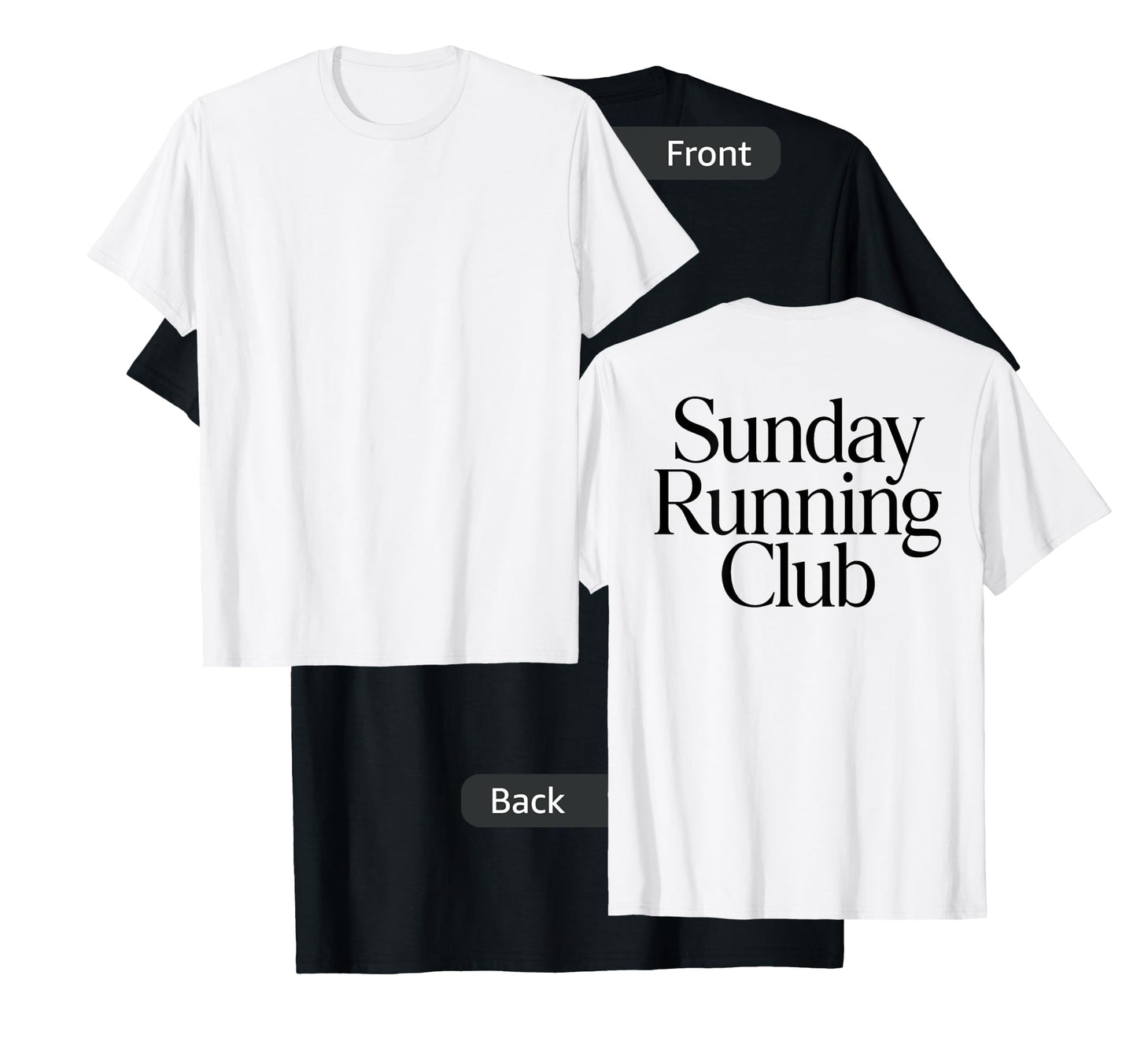 SUNDAY RUNNING CLUB X Jogger Jogging Runner Fitness Gym BACK T-Shirt