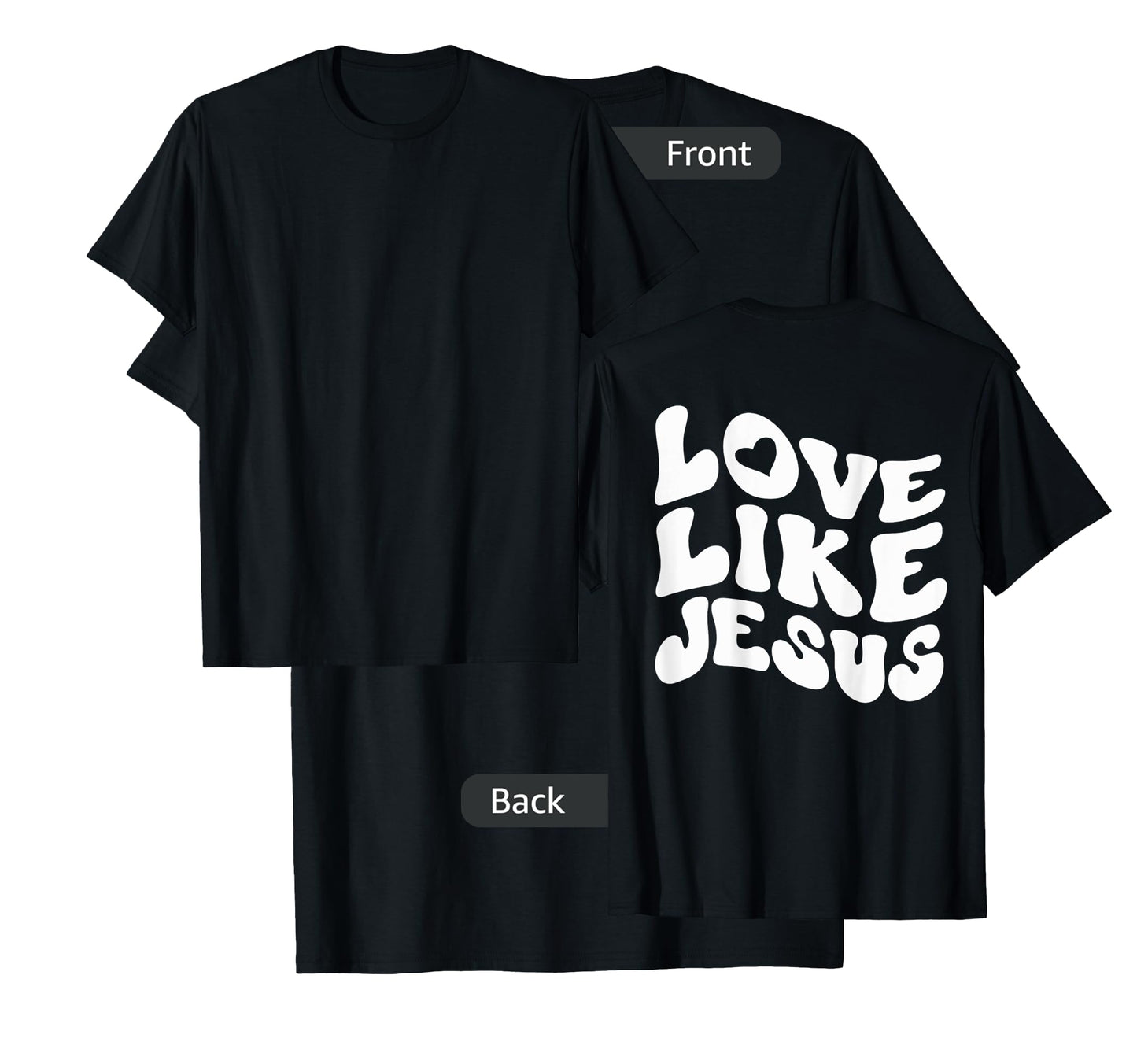 Catholic Christian Clothing Love Like Jesus Preppy Groovy T-Shirt