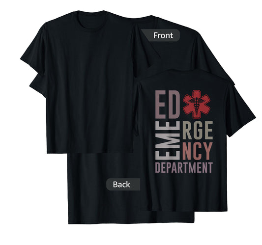 Vintage Emergency Department Emergency Room ED Nurse Back Of T-Shirt