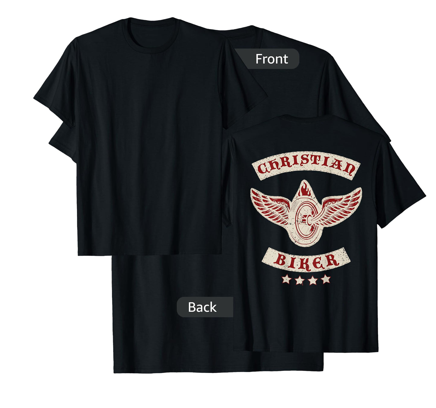 Christian Biker for Jesus | Motorcycle Gear (Design on back) T-Shirt