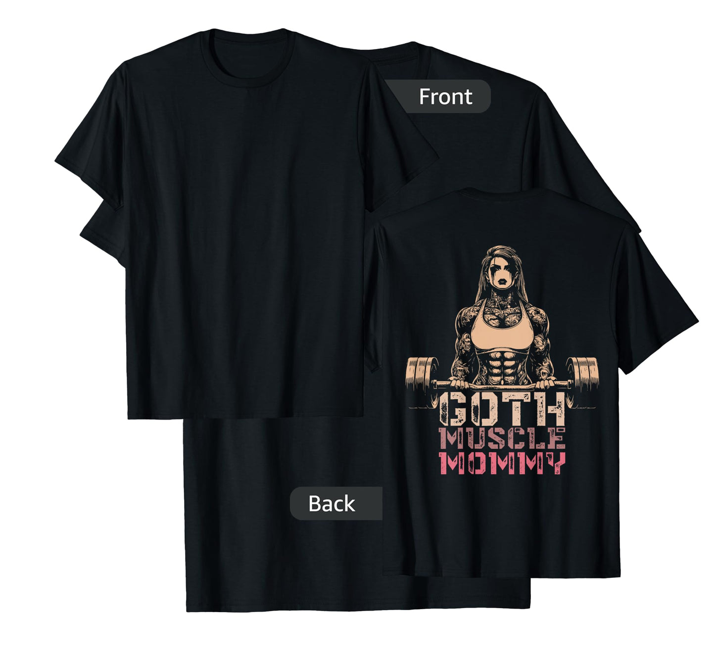 Goth Muscle Mommy Pump Cover Gym Weightlifting T-Shirt