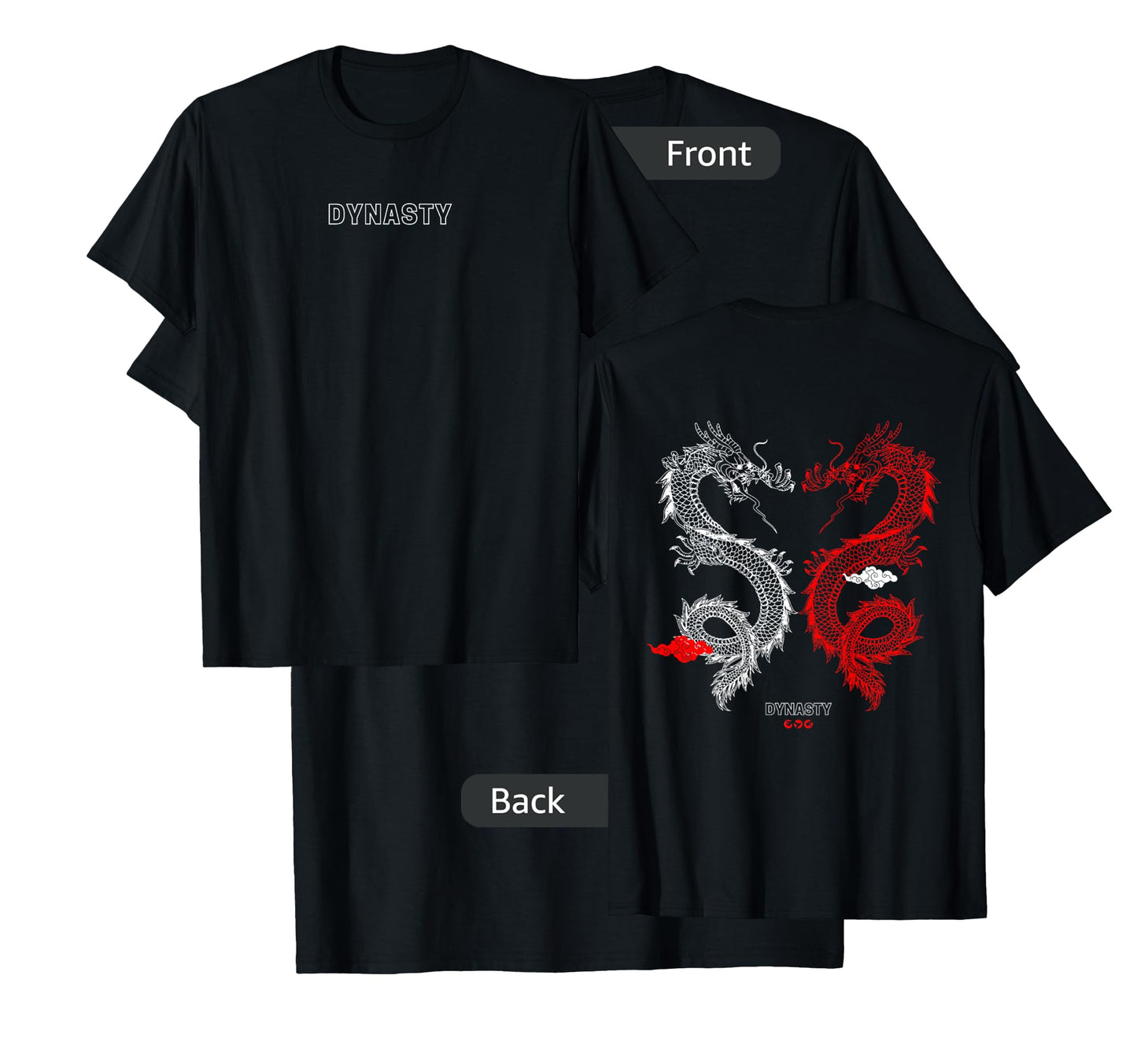 Mens Trendy Dynasty Dragon Gym Pump Cover T-Shirt