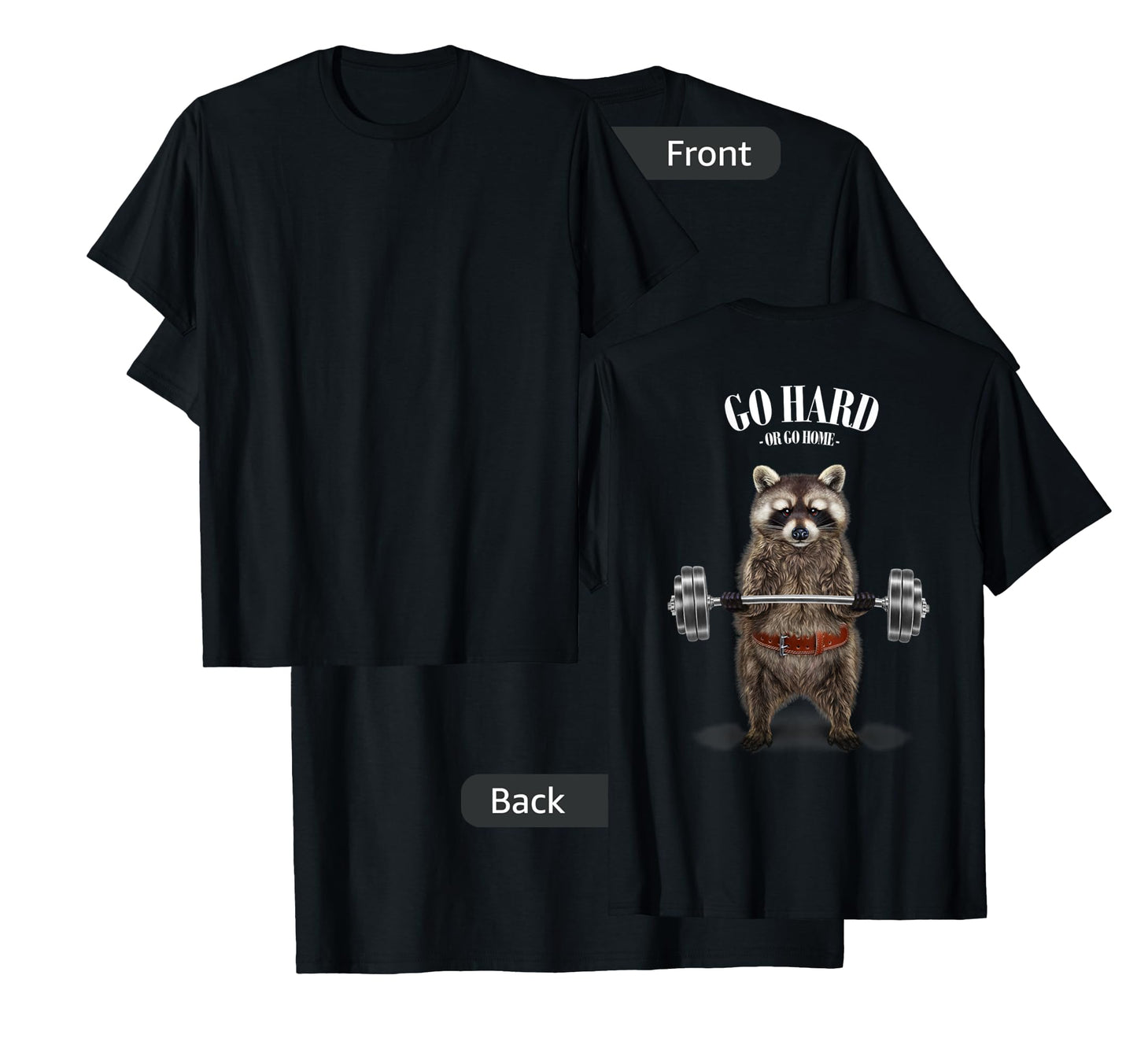 Raccoon Weightlifting in Fitness Gym T-Shirt