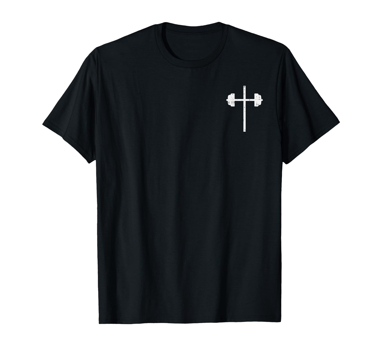 Gym Christian Barbel Cross Pocket Workout Dumbbell Men Women T-Shirt