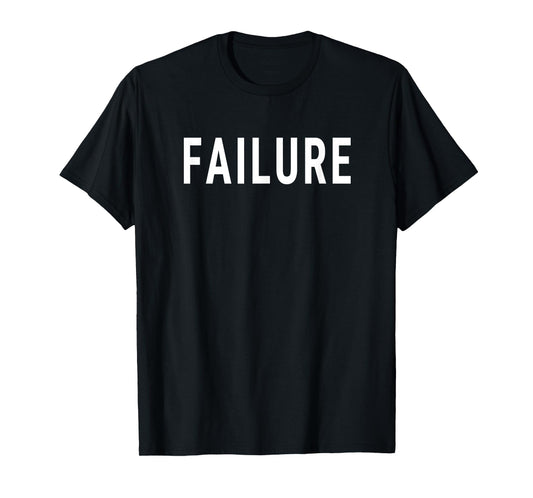 Failure Women's Classic Modern Black Crew Neck T-Shirt, Small, Short Sleeve, Relaxed Fit, Cotton, Sports, Failure T-Shirt