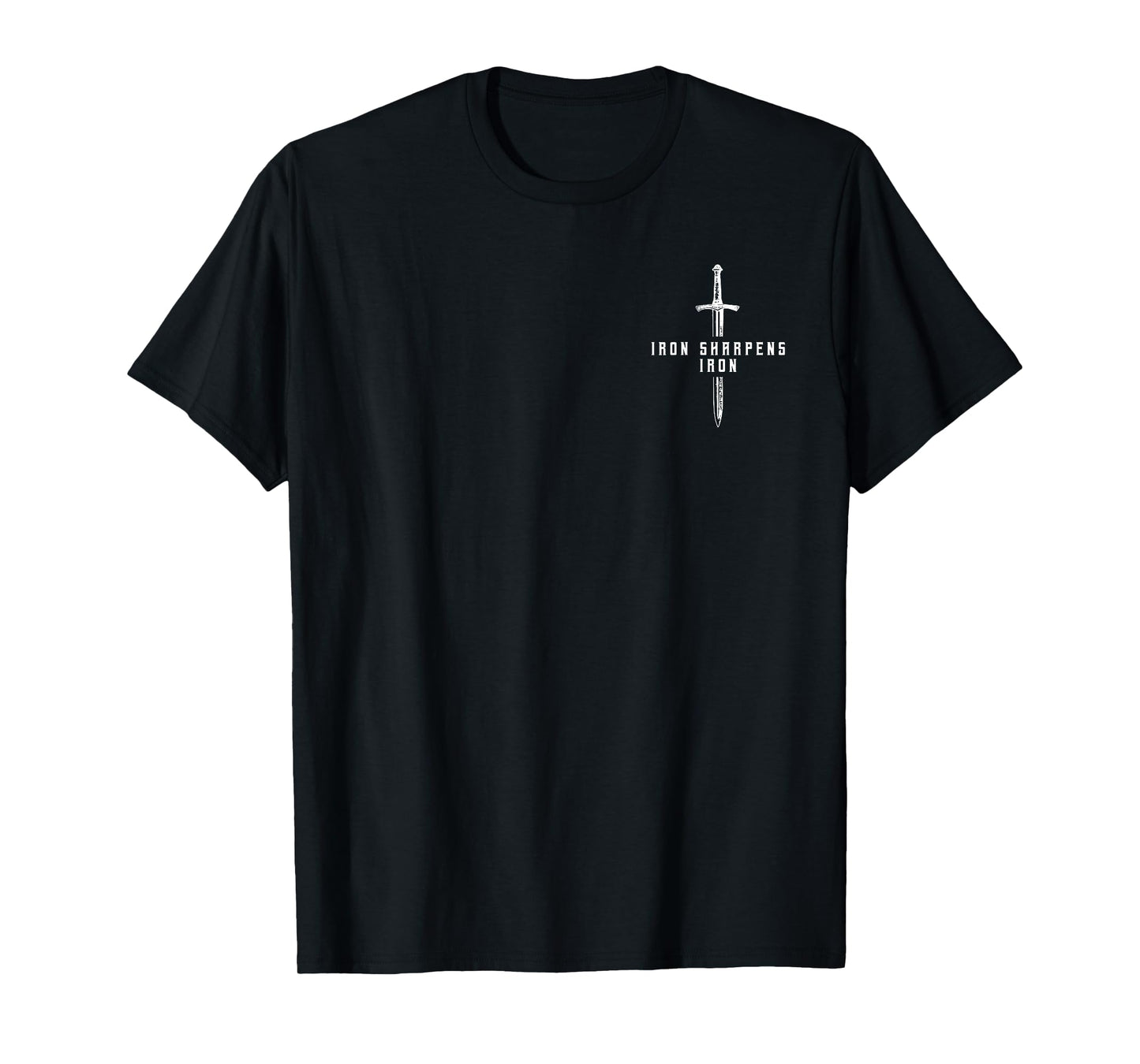 Iron Sharpens Iron Proverbs 27.17 (Front and Back Design) T-Shirt