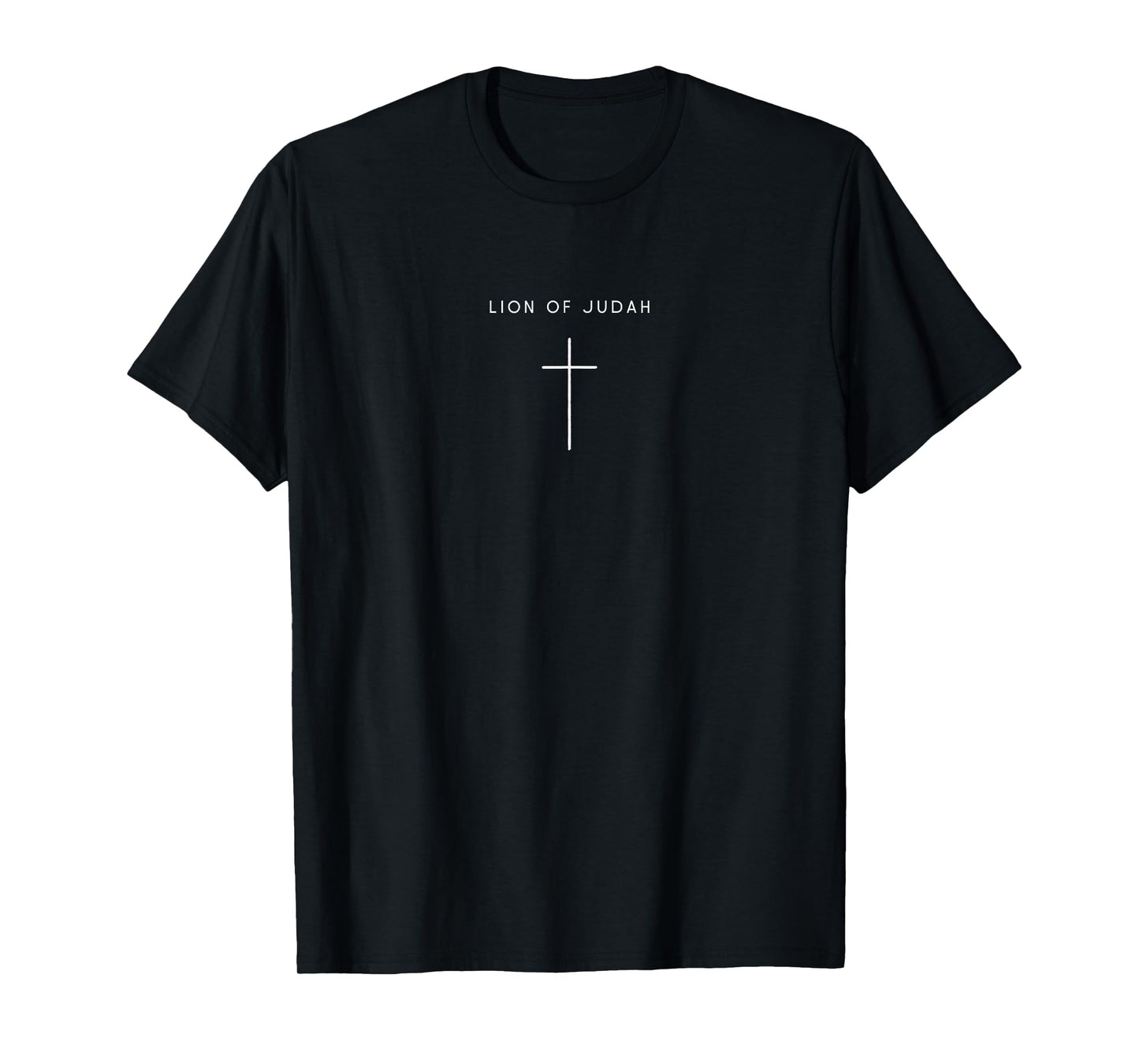 Lion Of Judah Jesus Cross - Minimalist Christian Religious T-Shirt