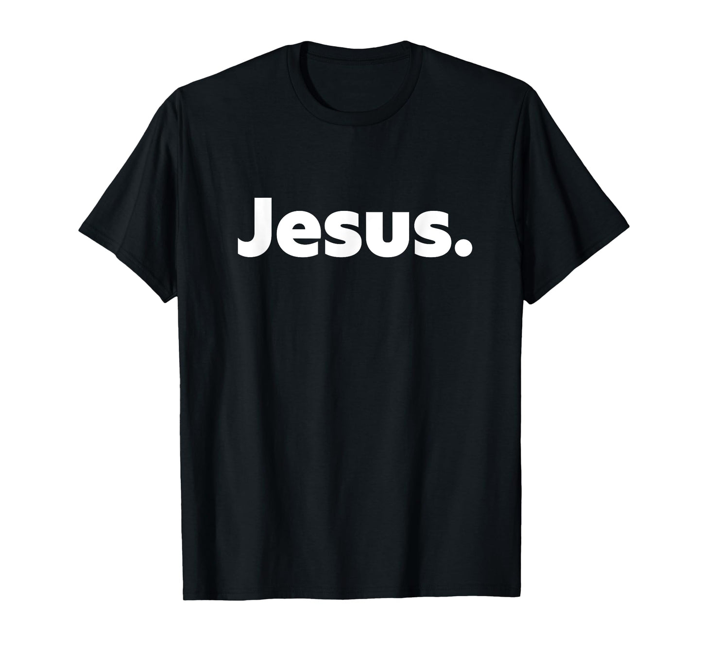 Jesus Written on it Design Unisex-Adults Black T-Shirt