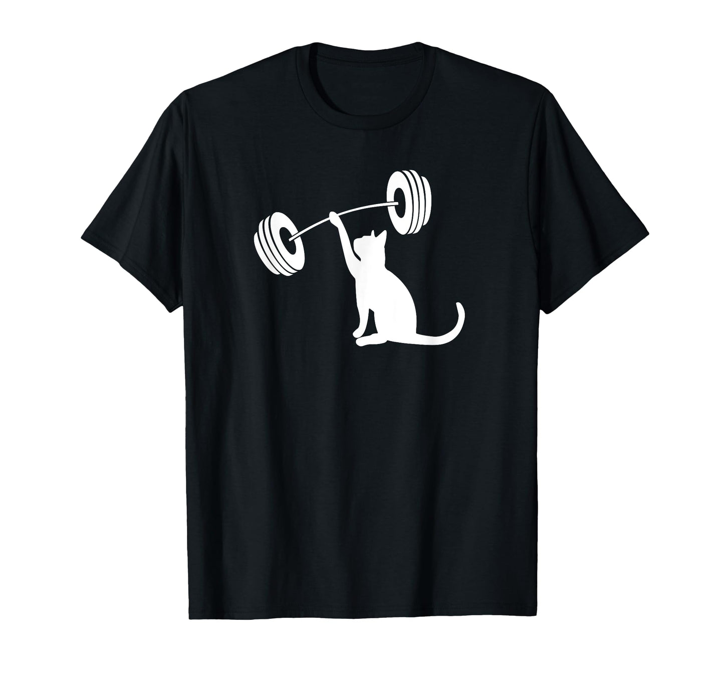 Funny Fitness Weight Strength Gym Cat Lifting T-Shirt for Men Women