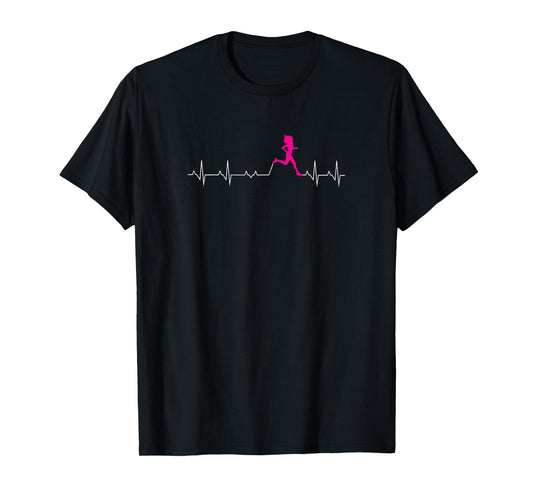 Runners Heartbeat Running Heartbeat Funny T-shirt For Women T-Shirt