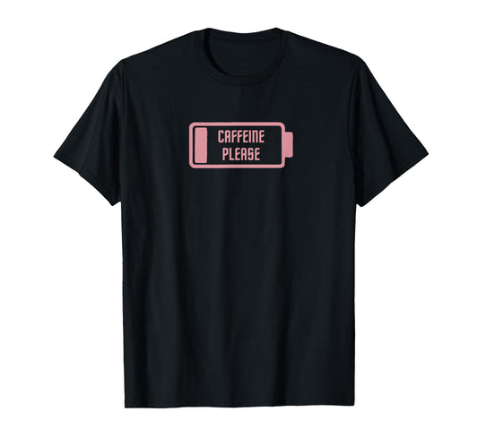 Mens Gym Pump Cover Caffeine Please Pink Coffee and PreWorkout T-Shirt