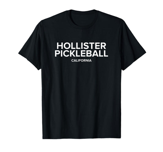 Rally Threads Hollister, CA Pickleball Club Black T-Shirt