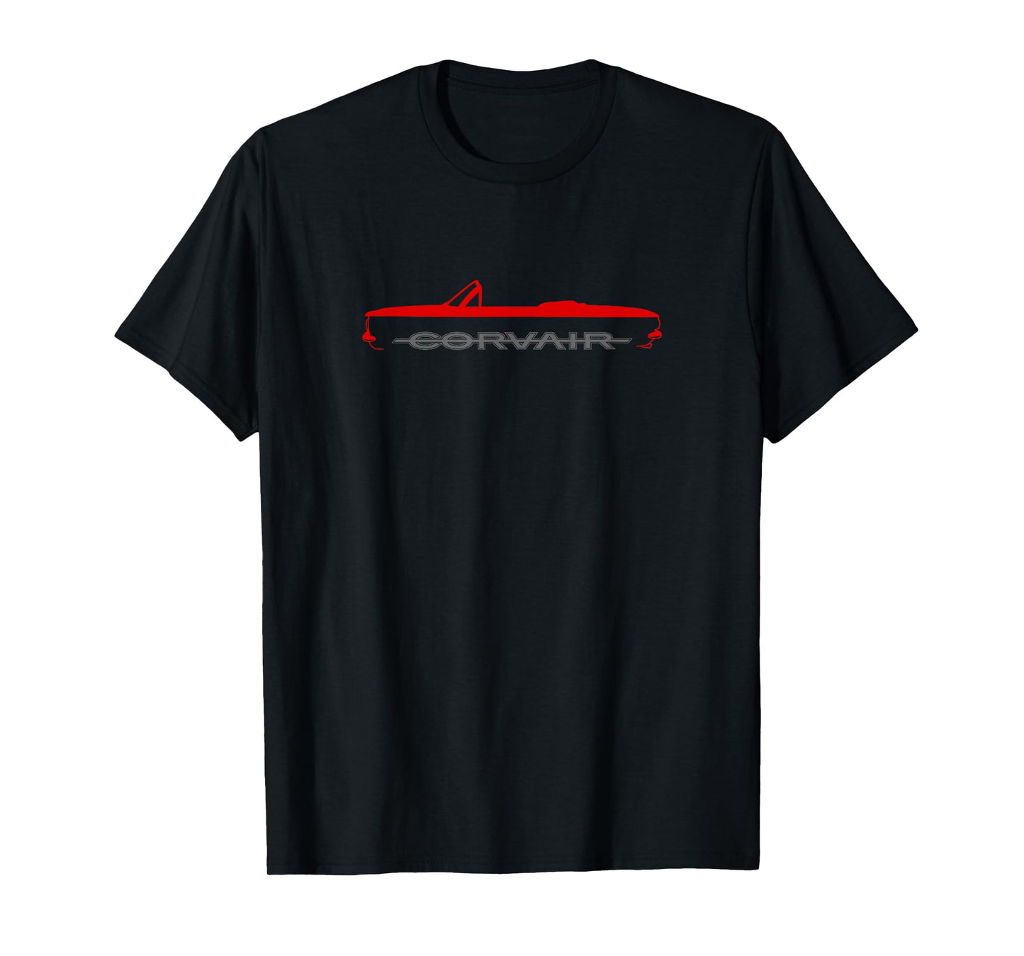FlatSix Graphics LLc Corvair Convertible 1962, 1963, 1964 T-Shirt, Small, Black
