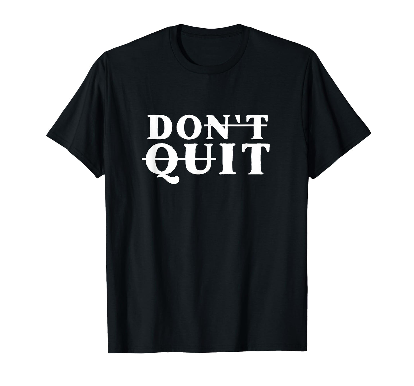 Do It Don't Quit Motivational - Unisex-Youth Black Cotton T-Shirt - Small - Crew Neck - Short Sleeve