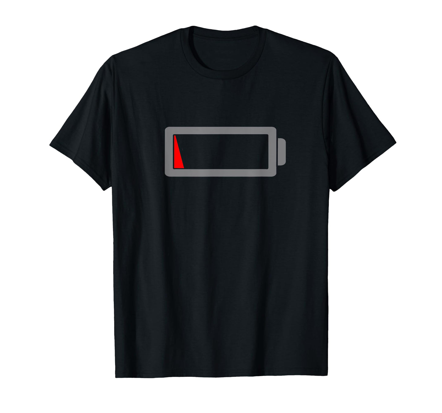 Low Battery Funny Humor Low Energy Sarcasm Design Men Women T-Shirt