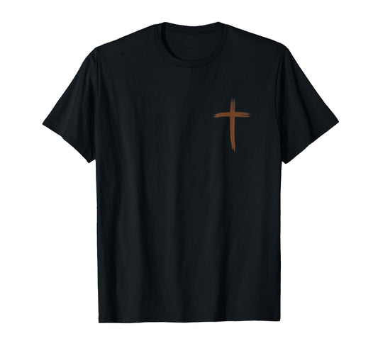 Fife Life Christian Jesus Distressed Cross Faith T-Shirt