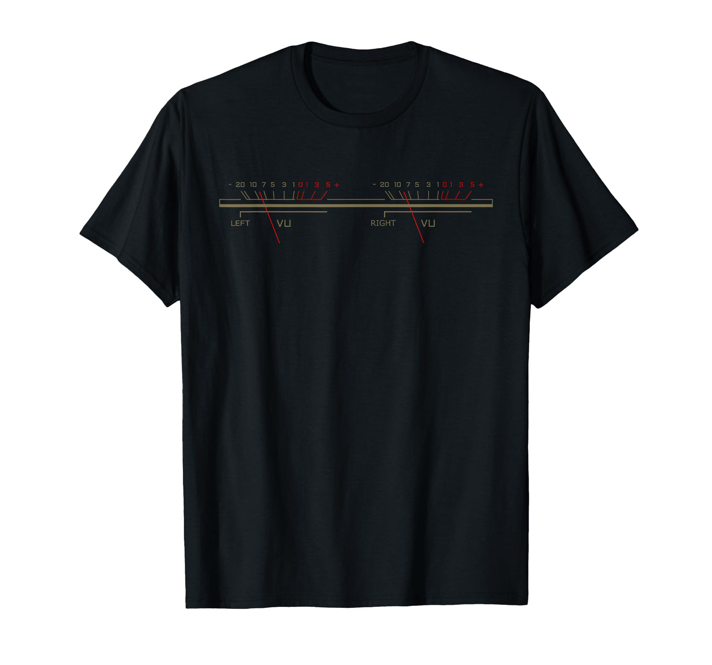 Retro VU Meter Audio Levels Stereo Music T-Shirt