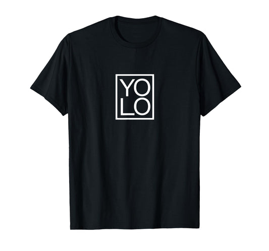 YOLO Novelty Graphic Tee - You Only Live Once Typography T-Shirt