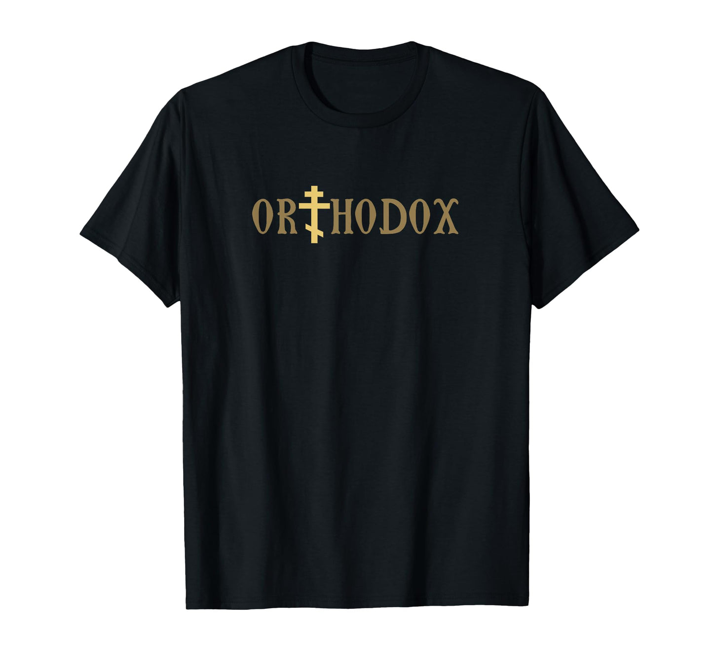 Orthodox Christian Gifts Unisex-Adults T-Shirt Black Small Christian Religious Symbol T-Shirt