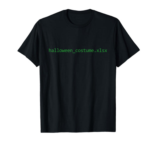 Vintage Funny Halloween Excel Spreadsheet File T-Shirt
