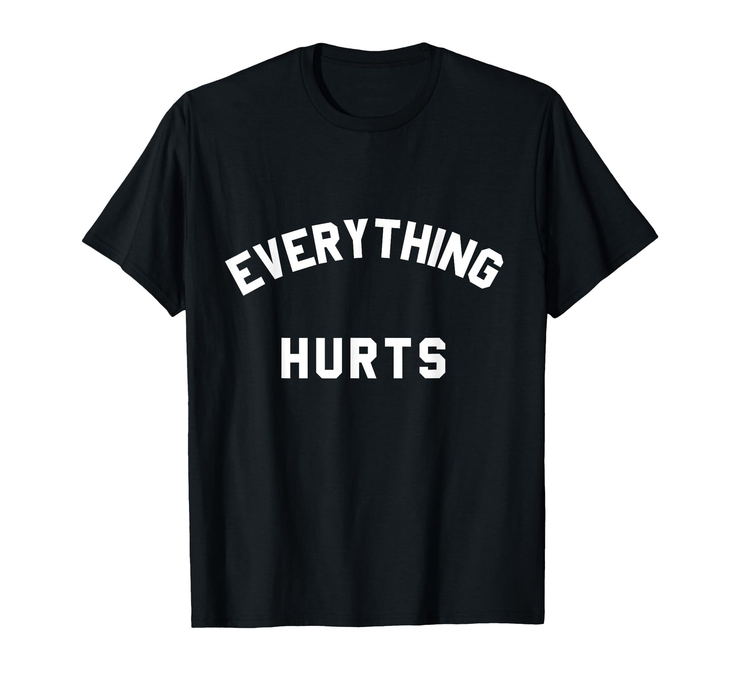 Mens Everything Hurts Workout T-Shirt Small Heather Blue